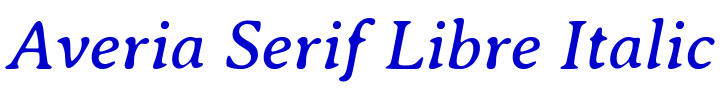 Averia Serif Libre Italic font